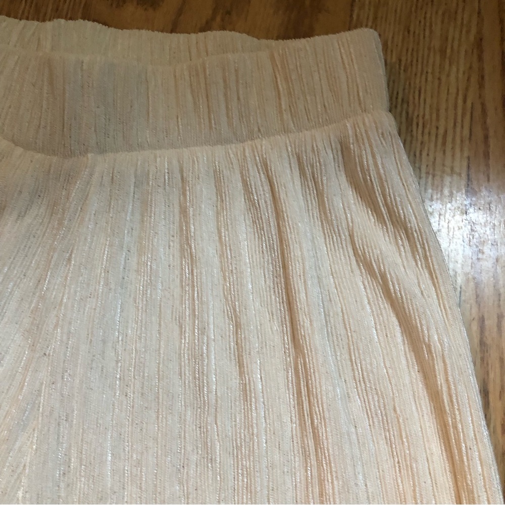 Nwot Source Unknown Plisse Cream Pants - image 7